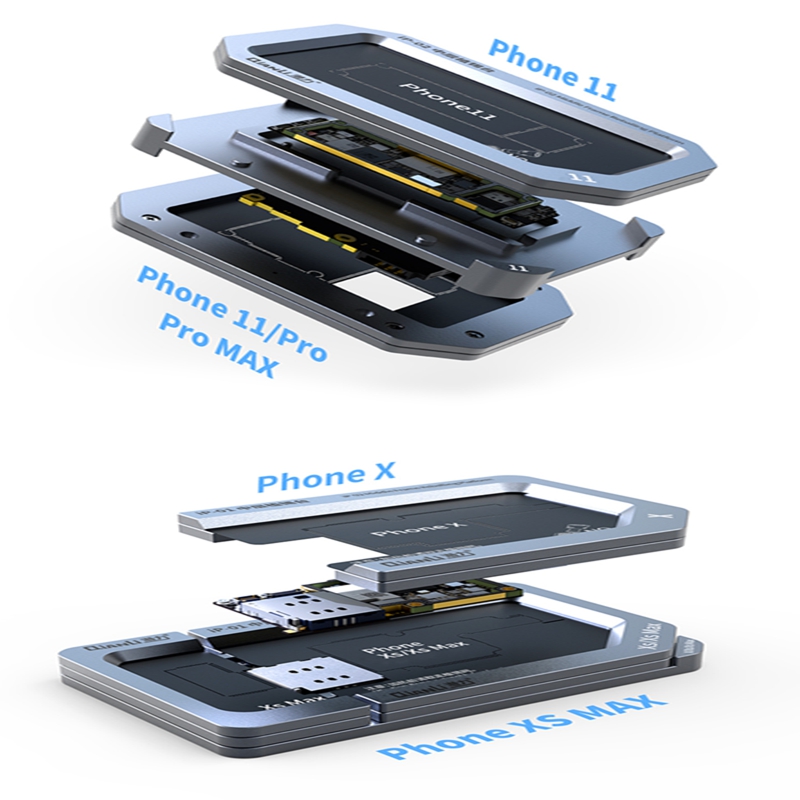 Qianli Metal BGA Reballing Stencil Platform for IPhone X XS XS MAX 11 Pro Layer Frame Repair Net Fixture Motherboard Middle