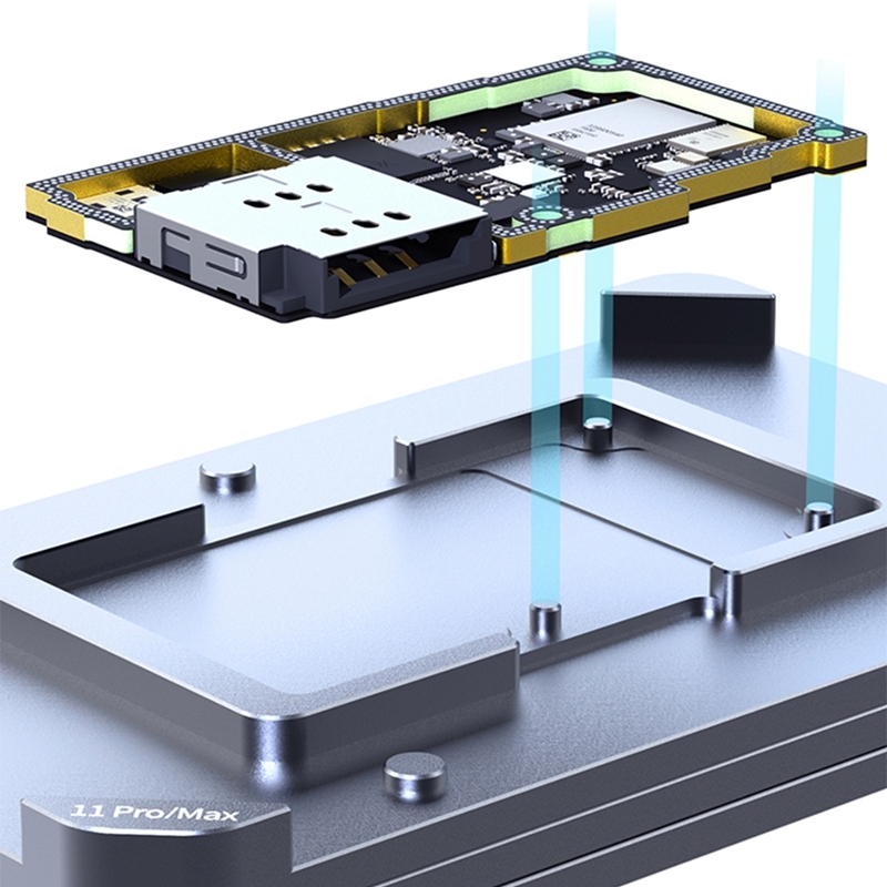 Qianli Metal BGA Reballing Stencil Platform for IPhone X XS XS MAX 11 Pro Layer Frame Repair Net Fixture Motherboard Middle