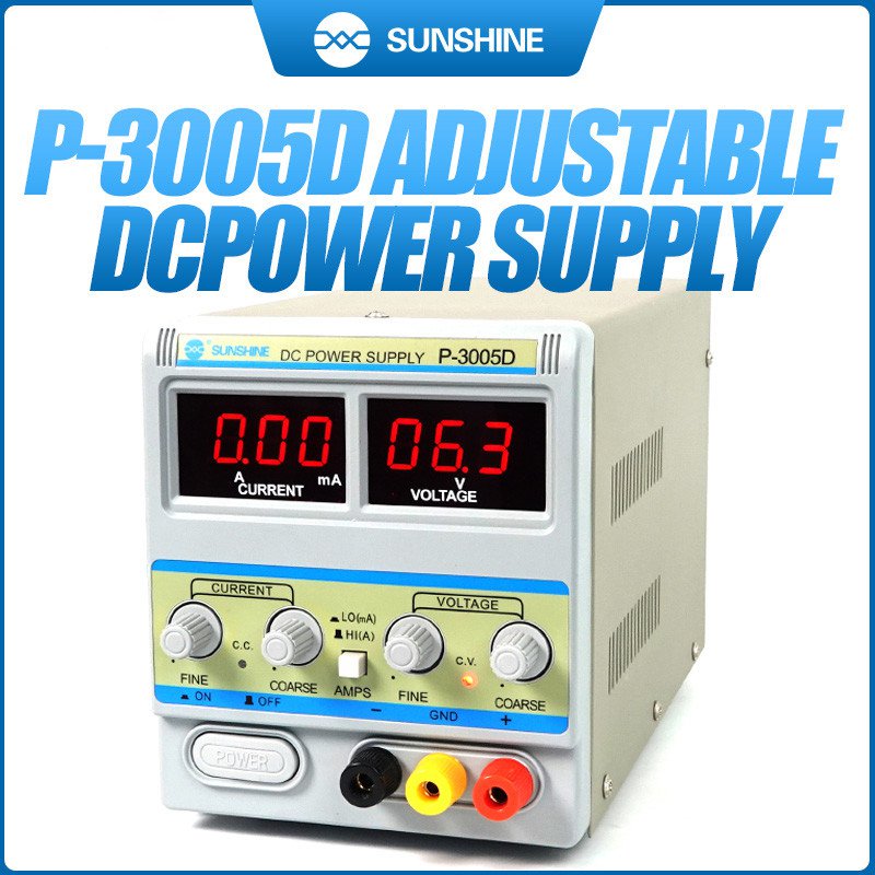 Sunshine P-3005D 30V 5A Adjustable Digital Display DC Power Supply 3 Digit Current Voltage Display Intelligent Regulated Power