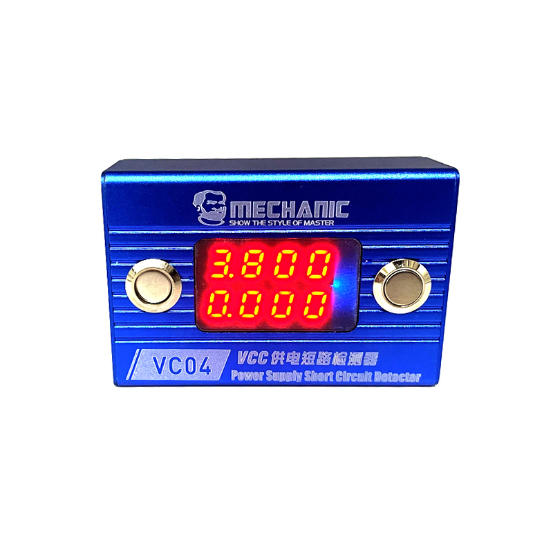 MECHANIC VC04 Short Circuit Detector 1.2V 1.8V 3.0V 3.8V Output Voltage 25A VCC Power Supply Phone Repair Shortkiller