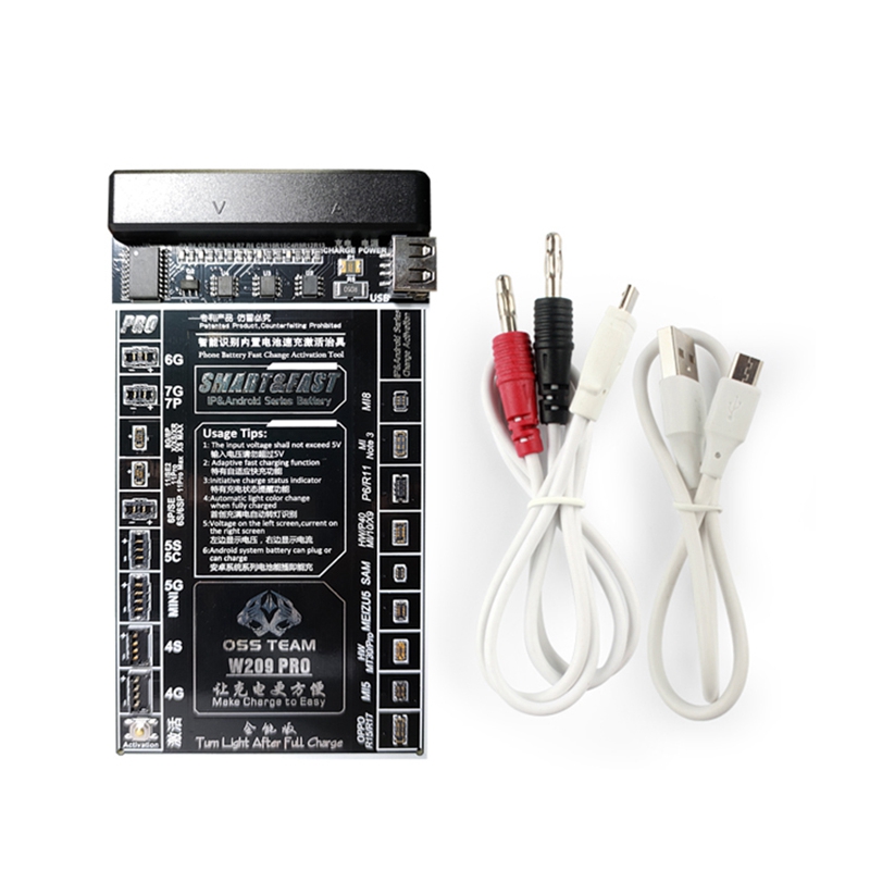 OSS TEAM W209 PRO Smart Built-in Battery Activation Board For iPhone 4 -12PRO MAX/Android Charging Activation Circuit Board Test