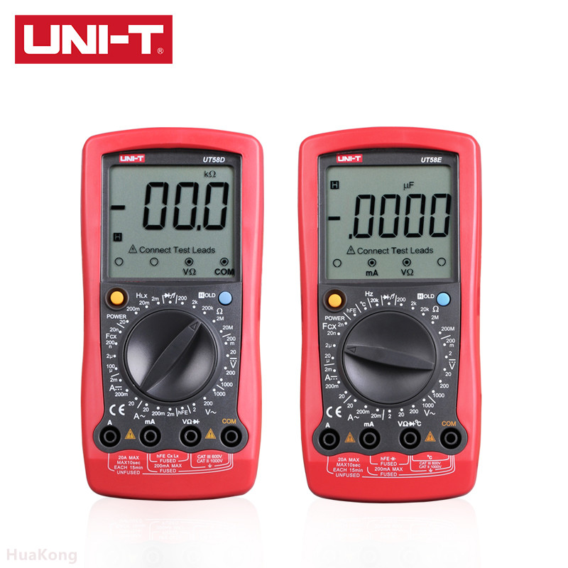 UNI-T General Digital Multimeter UT58A UT58B UT58C UT58D UT58E Data hold 2000 display count refresh rate 2~3 times/s