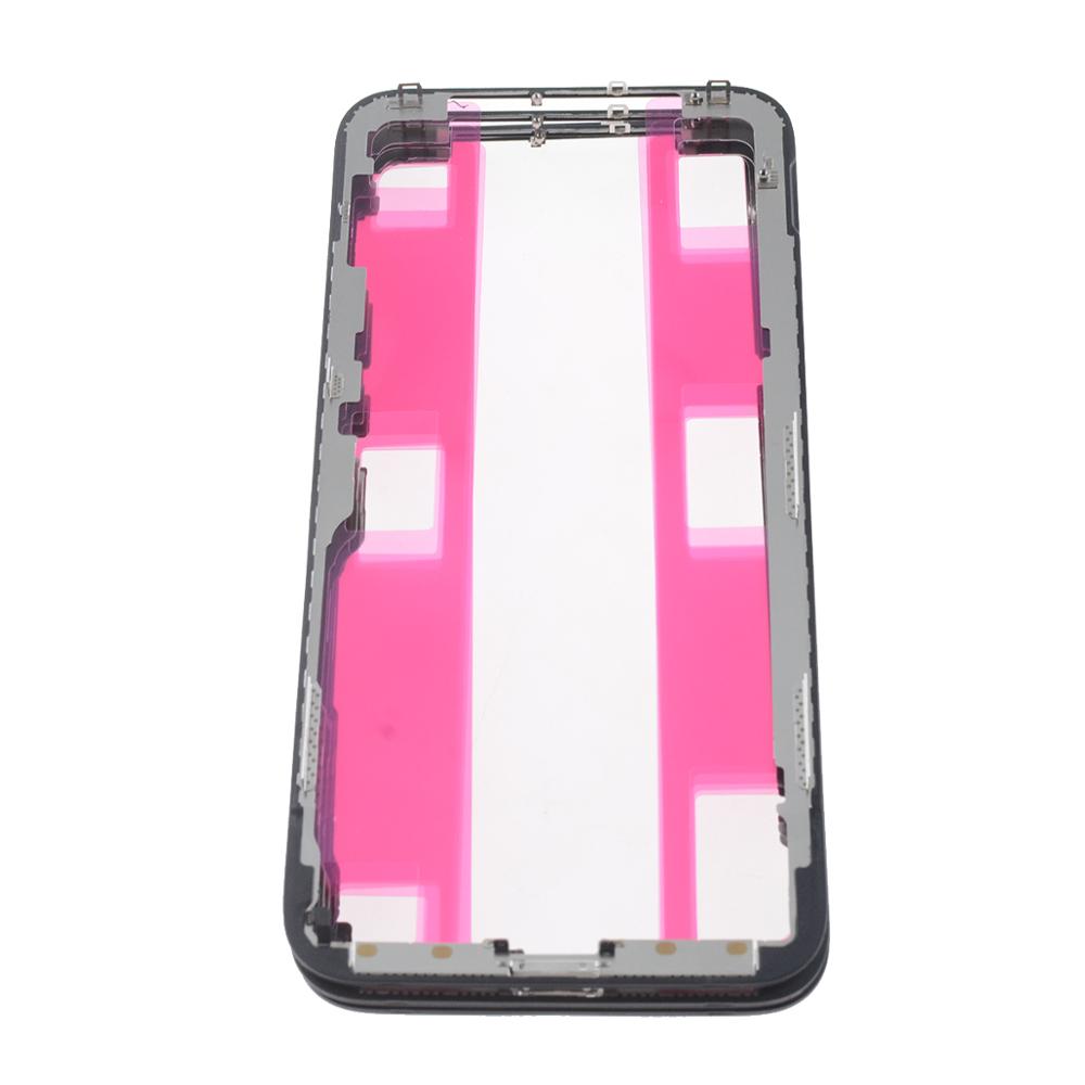 5PCS AAA LCD Screen Front Glass Mid Frame Bezel with Adhesives for iPhone 12 11 Pro X XS XR Max Middle Chassis Tape