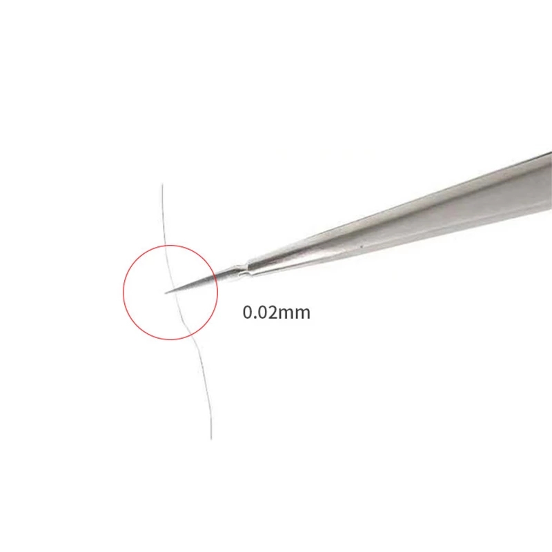 2UUL Hand Polish 3D Tweezers High Precision Sharp Flying Line Super Hard Tweezer for Planting Tin IC Chip Micro Repair Forceps