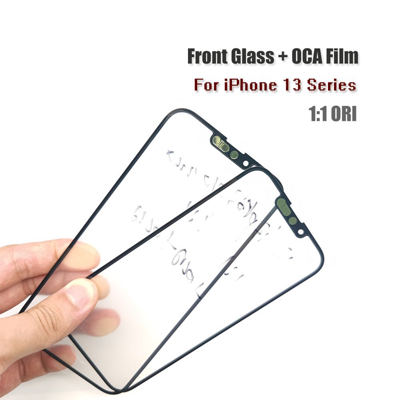 1:1 Original Quality Front Outer Screen Glass with OCA For iPhone 13 mini 13pro Max Cracked Touch Glass Replacement