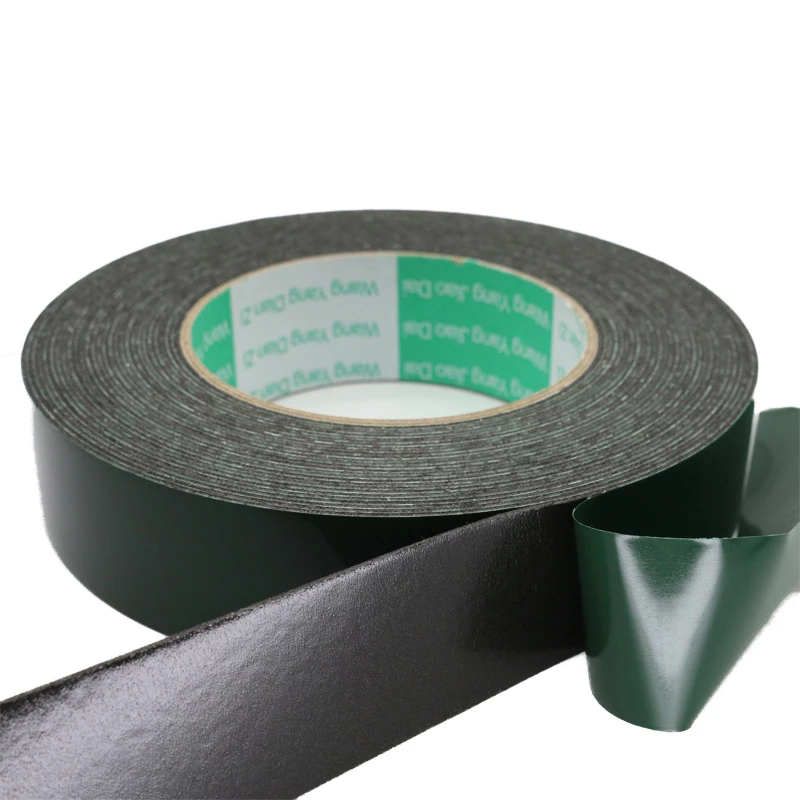 Green Film Double Side Adhesive Foam Cotton Tape for Mounting Fixing Pad Sticky 0.5mm Thickness 30m Length 1-5mm Width
