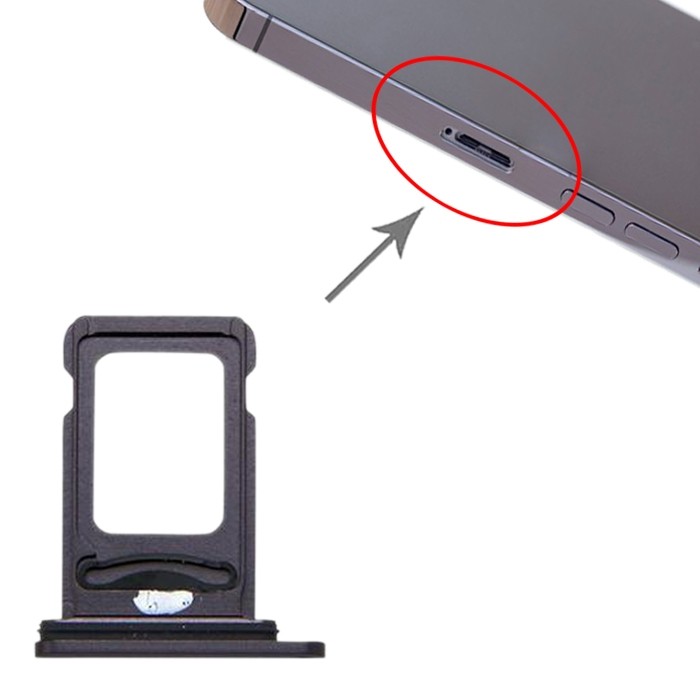 SIM+SIM Card Tray for iPhone 13 Pro(Black)