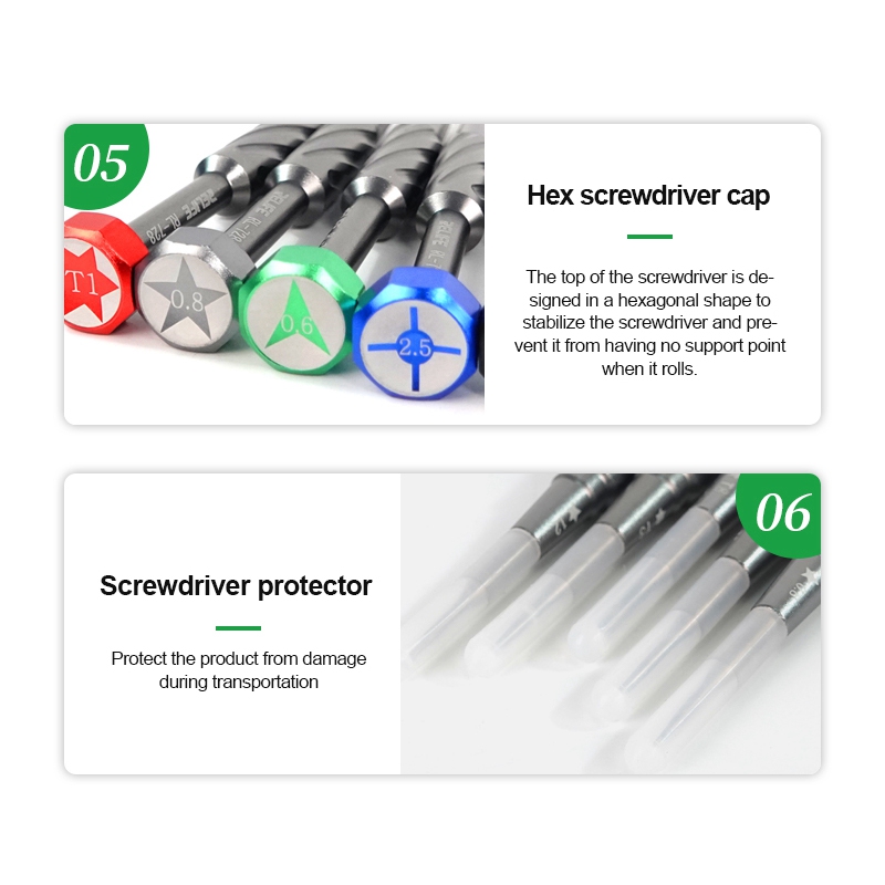 RELIFE RL-728A Screwdriver Kit Y Convex Cross T1 for IPhone Ipad HUAWEI OPPO VIVO Strong Magnetic Adsorption Removal Tools