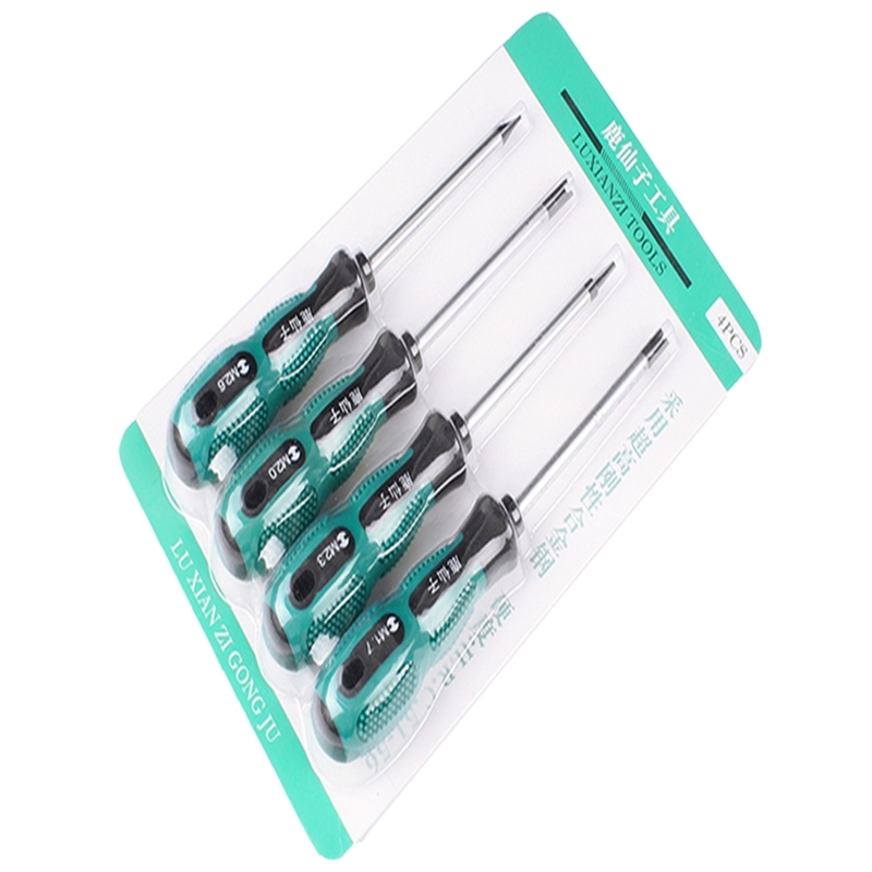 LUXIANZI 4pcs Screwdriver Set Y/U Shaped/Triangle Magnetic Bit Kit Multi-function Precision Mobile Phone Repair Device Hand Tool