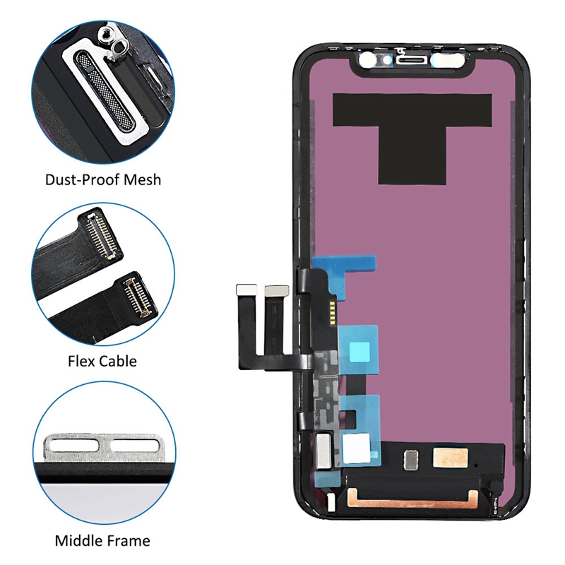 RJ-Incell Screen Assembly  for iPhone 11  Black
