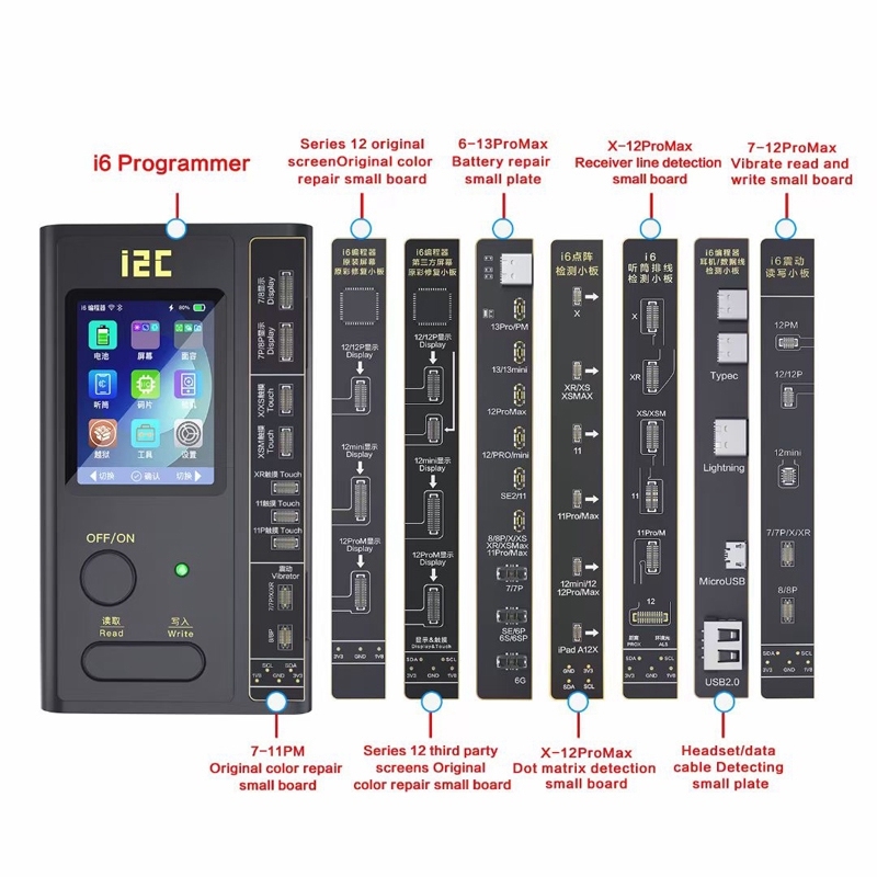 i2C I6 Intelligent Programmer with iPhone 12 Series Original Screen True Tone Repair Board