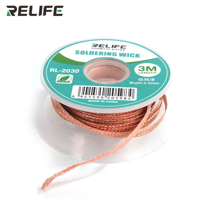 10PCS/lot RELIFE Soldering Wick 2.0MM Copper Desoldering Braid Wire For Mobile Phone Motherboard Tin Remove BGA Welding Tools