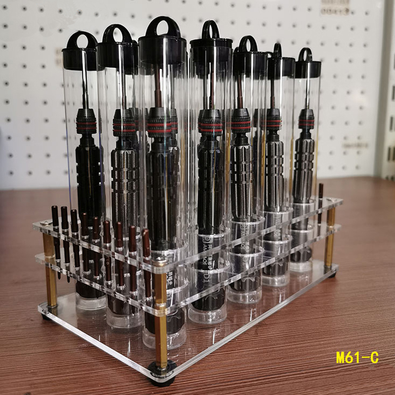Multifunctional Transparent Plastic Mobile Phone Repair Tool Storage Rack Screwdriver Tweezers Stencil Gadget Storage Box