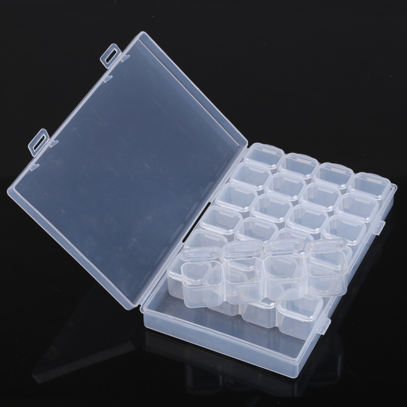 28 Grid Portable Screw IC Chip Storage Box Electronic Component Parts Small Hardware Plastic Transparent Container Toolbox