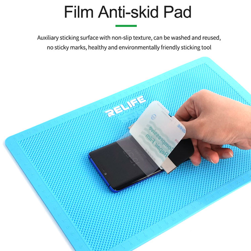 RL-004D Heat Insulation Silicone Work Pad Multi-Function Anti-Skid Repair Mat for Moblie Phone Tablet Watch Films Rework Tools