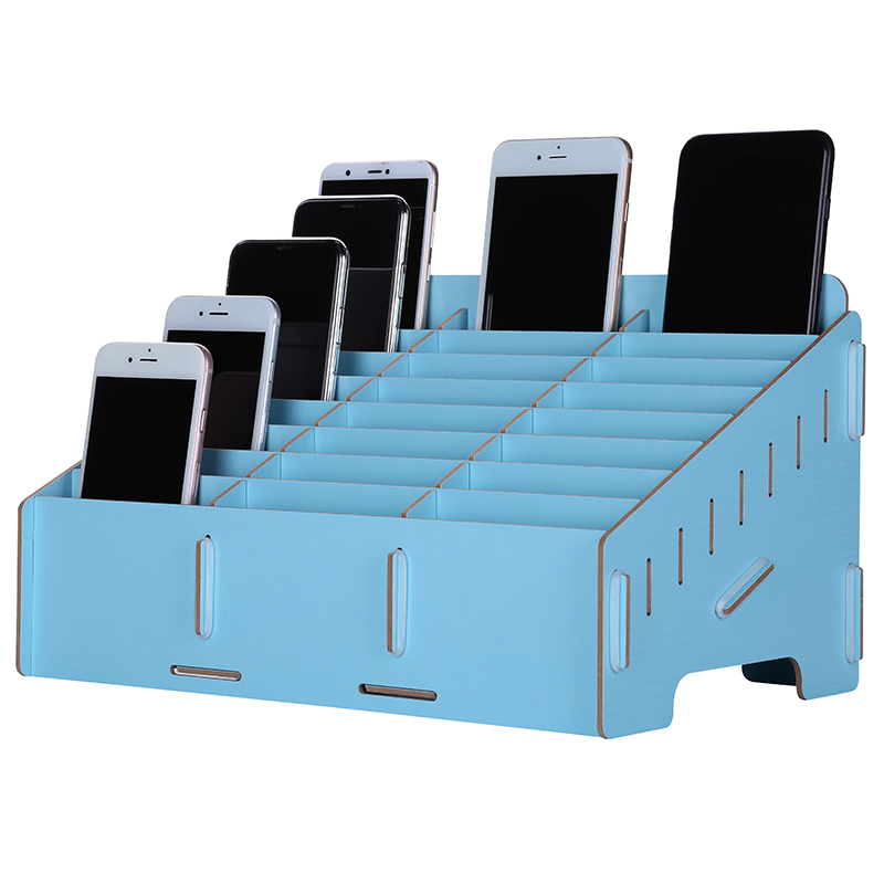 Multifunctional Blue Wooden Storage Box For Electronic LCD Screen cell phone IC Chip BGA Mobile Phone Repair Tool Box