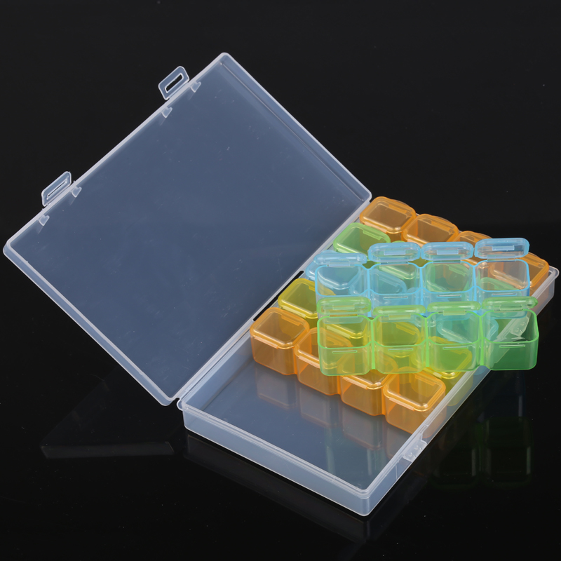28 Grid Portable Screw IC Chip Storage Box Electronic Component Parts Small Hardware Plastic Transparent Container Toolbox