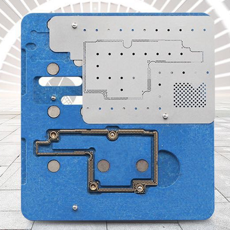 BGA Reballing Stencil Planting Tin Fixture for iPhone X Motherboard IC Chip Solder Template Soldering Net