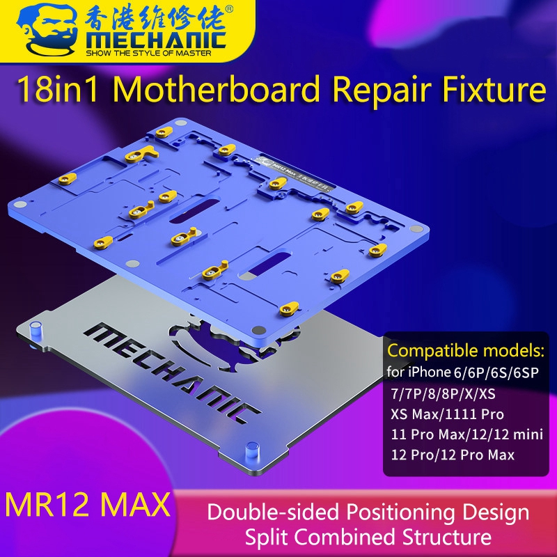 MECHANIC 18 in1 Motherboard Repair Fixture for iPhone 6P 6SP 7P 8P X XS Max 11Pro Max 12Mini 12Pro Max Logic Board Rework Tool