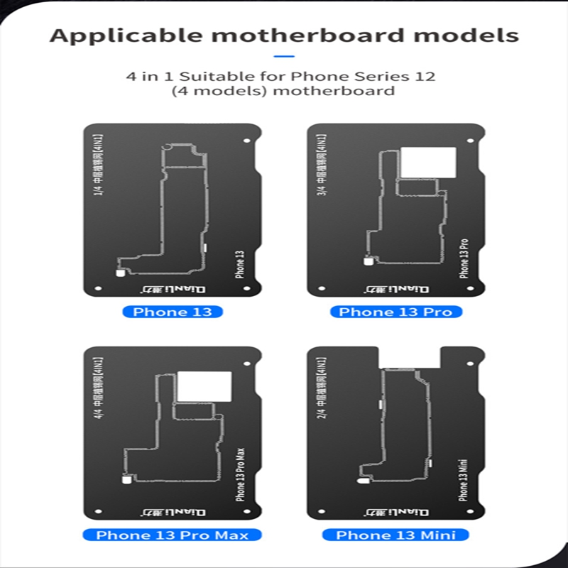 Qianli Double-side BGA Reballing Platform for iPhone 13/13Pro/13Pro Max/13Mini Motherboard Middle Frame Planting Tin Rework Tool