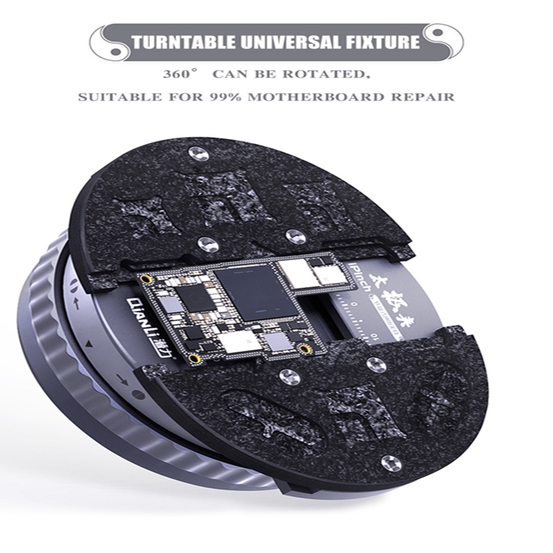 Multifunction Turntable Motherboard Fixture PCB Holder for iPhone iPad Samsung Logic Board Chip CPU Glue Removal Repair Tool