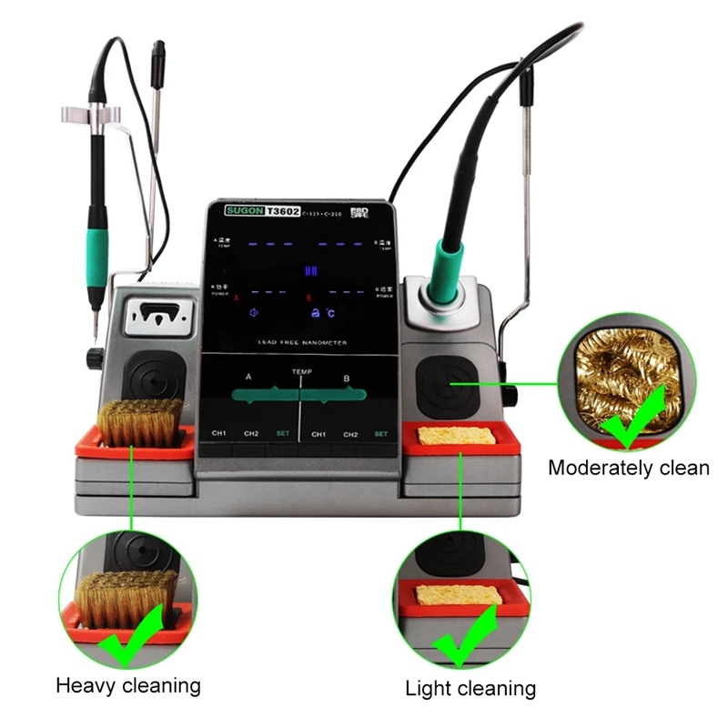 2 In 1 SUGON T3602 Soldering Station JBC Double Station Welding Rework Station For Cell-Phone PCB SMD IC Repair Solder Tools