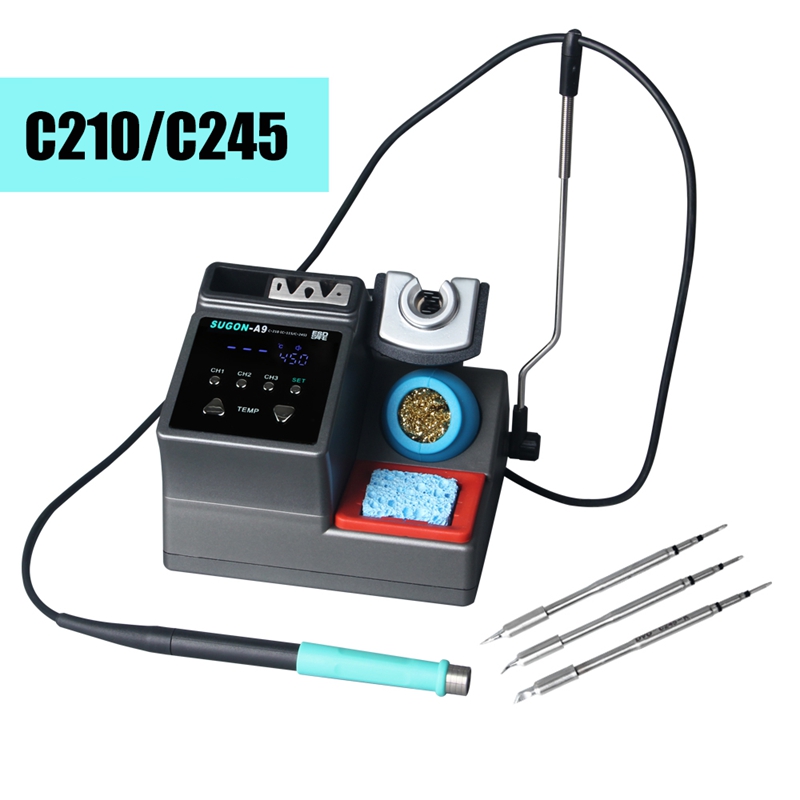 SUGON A9 Soldering Station Compatible C115/C210/C245 Handle Lead-Free Smart Welding Station For Phone BGA PCB Repair