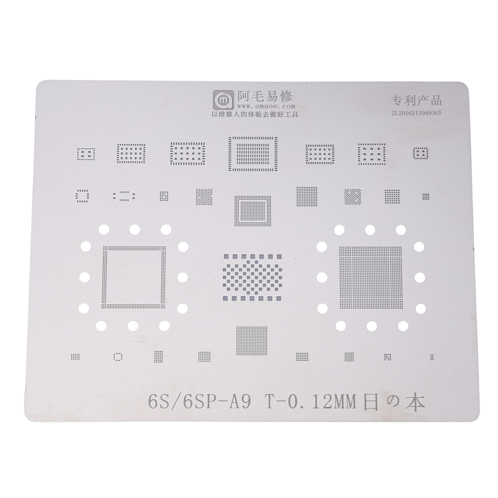 Japan Steel Phone BGA Reballing Stencil Set Solder Template for iPhone X 8 8P 7 7P 6S 6 Logic Board Repair Tool Tools