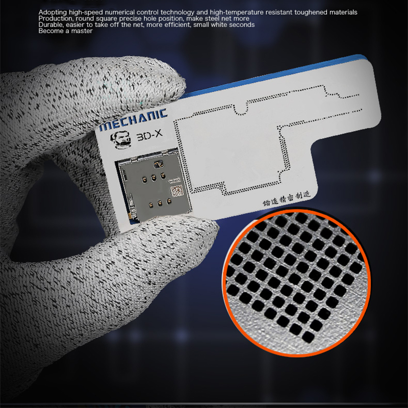 MECHANIC 3D BGA Stencil Solder Template for iPhone X Middle Layer Motherboard BGA Reballing Plate Stencils Kit