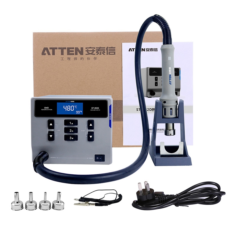 ATTEN St-862D 1000W Hot Air Gun Digital Display BGA Rework Station Automatic Sleep Mobile Phone Repair Desoldering Station