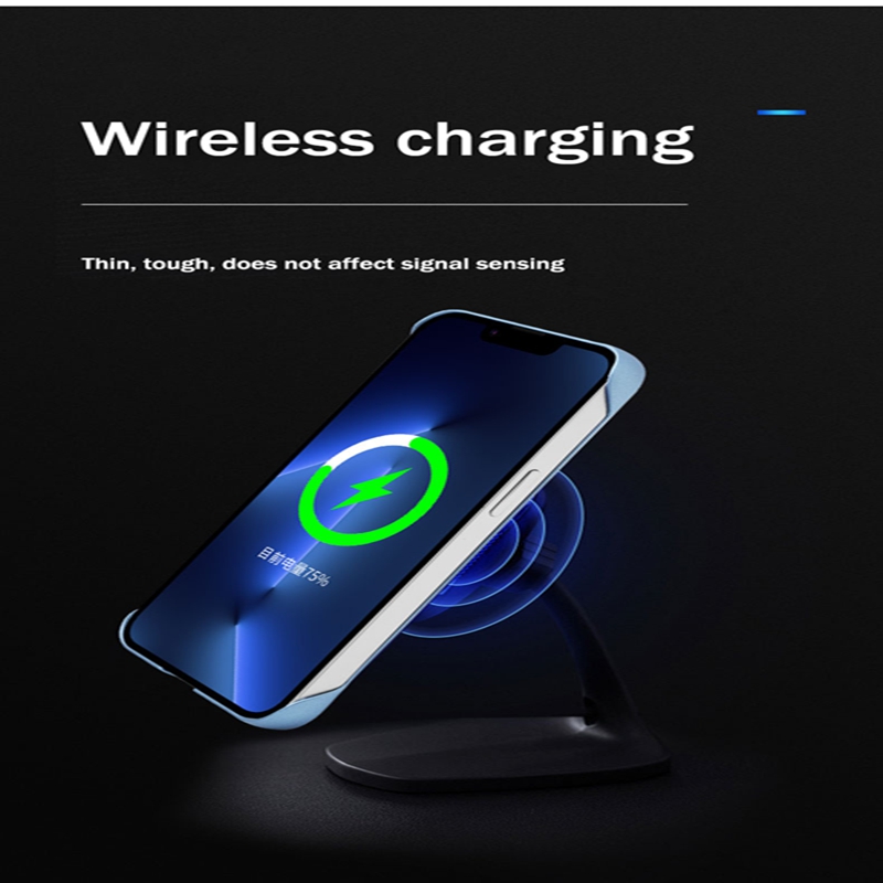 Frameless Slim Matte Magsafe Magnetic Wireless Charging Plain Case For iPhone 13 12 11 Pro Max Shockproof Bumper Hard PC Cover