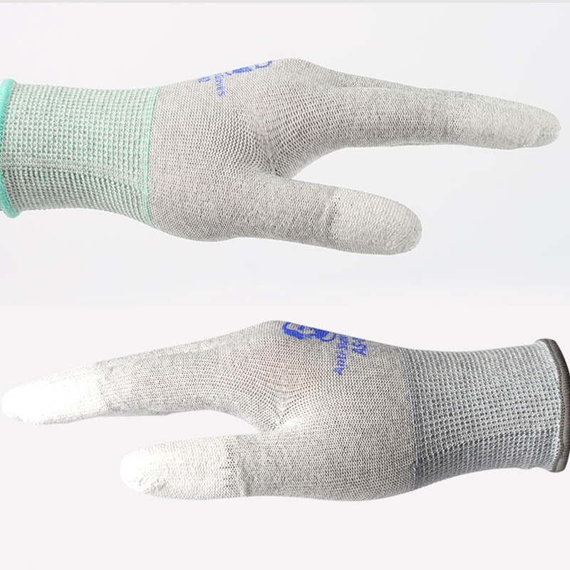 Anti-static Gloves AS-02 Elasticity Non-Slip Finger PU coating Carbon Fiber Electronic Work Protective Gloves MECHANIC