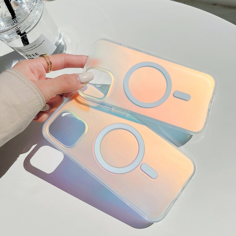Luxury Gradient For Magsafe Magnetic Wireless Charging Matte Case For iPhone 13 12 11 Pro Max Soft Silicone Translucent Coque