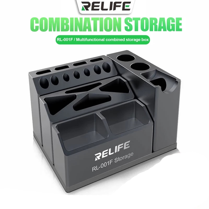RELIFE RL-001F Storage Box Multifunctional Combined Storage Rack Phone Repair Tweezers Screwdriver Screw Parts Organizer