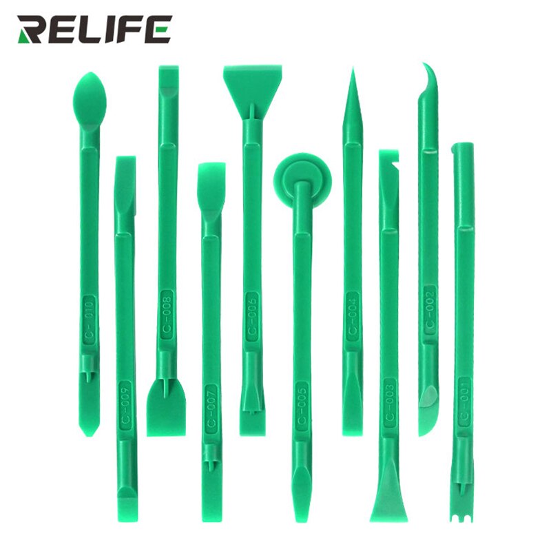 RELIFE RL-049C 10 IN 1 Antistatic ESD Nylon Plastic Conductive Spudger For Smartphone Laptop PC Disassembly Repair Tools