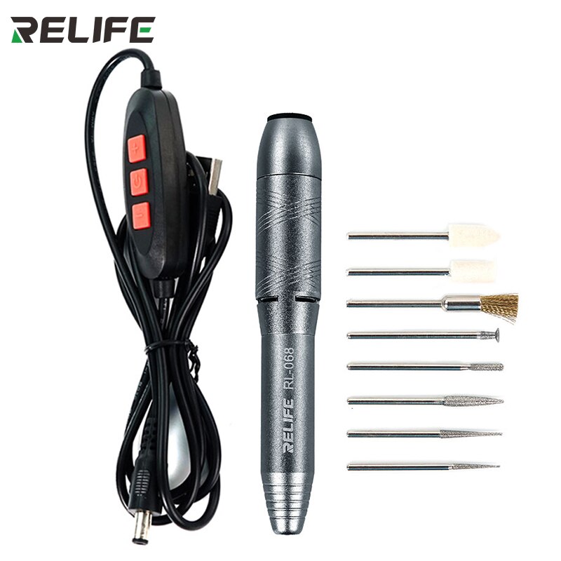 RELIFE RL-068 Mini Electric Grinder Polishing Engraving Pen  Mobile Phone IC Chip CPU Repair Polishine Drilling Tool