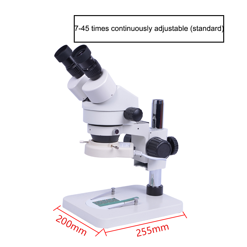 High quality 20X 40X adjustable ST-60B1 industrial binocular s eyepiece microscope 20/40 times two gears 7-45 times continu mobile phone circuit repair welding inspection zoom