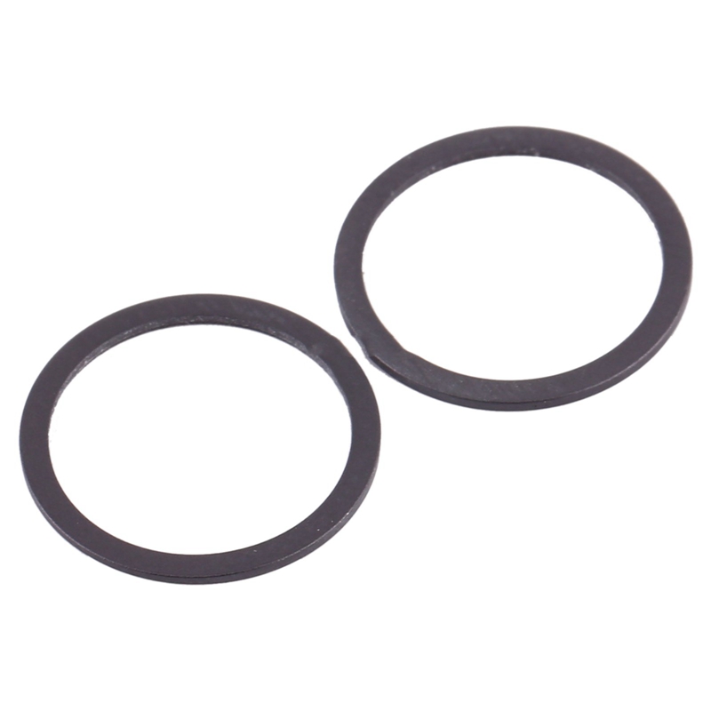 2 PCS Rear Camera Glass Lens Metal Protector Hoop Ring for iPhone 12(Black)