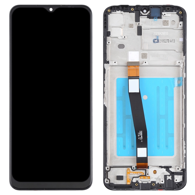 Screen Replacement With Frame for Samsung Galaxy A22 5G Black Original