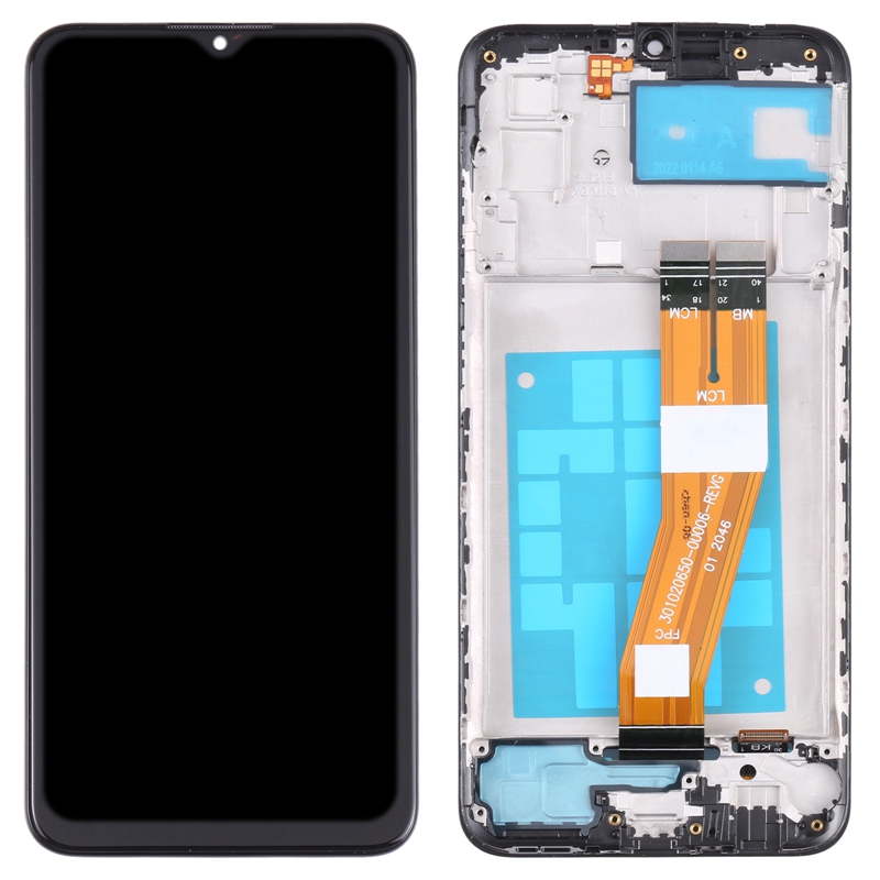 164mm Screen Replacement With Frame for Samsung Galaxy A03 A035 A035F Black Original