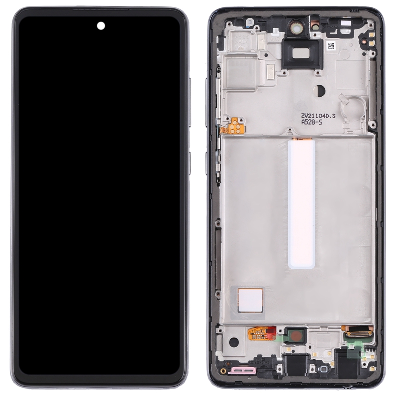 Screen Replacement With Frame for Samsung Galaxy A52s 5G A528 Black Original