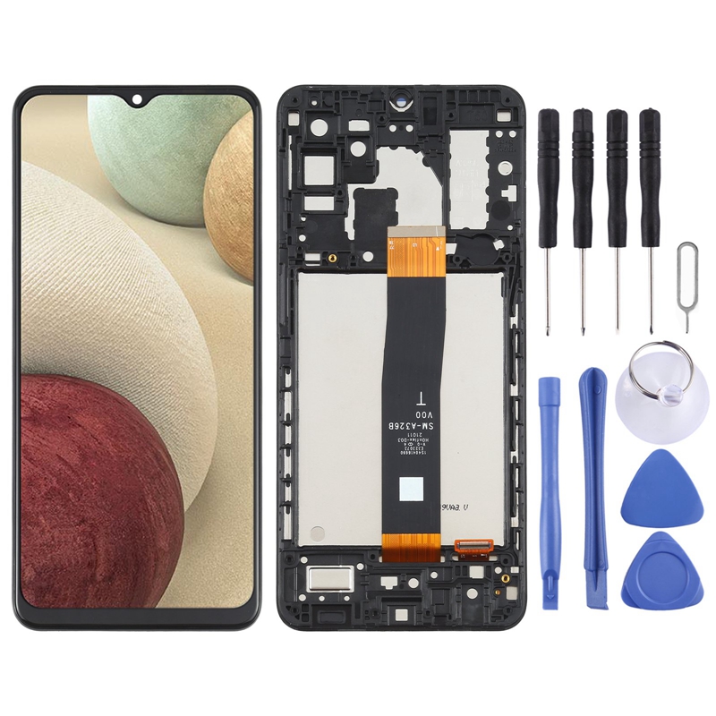 Screen Replacement With Frame for Samsung Galaxy A32 5G Black Original