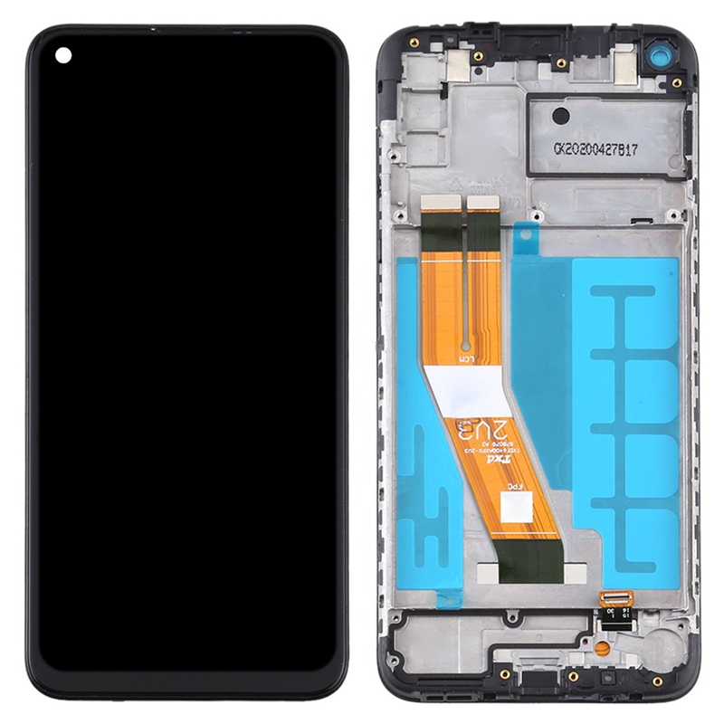 Screen Replacement With Frame for Samsung Galaxy A11 A11i Black Original