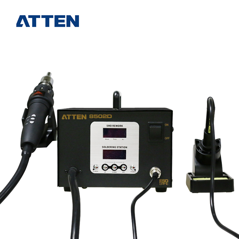 ATTEN Aetna AT8502D two in one 2in1 digital lead-free desolde station hot air gun soldering station soldering iron