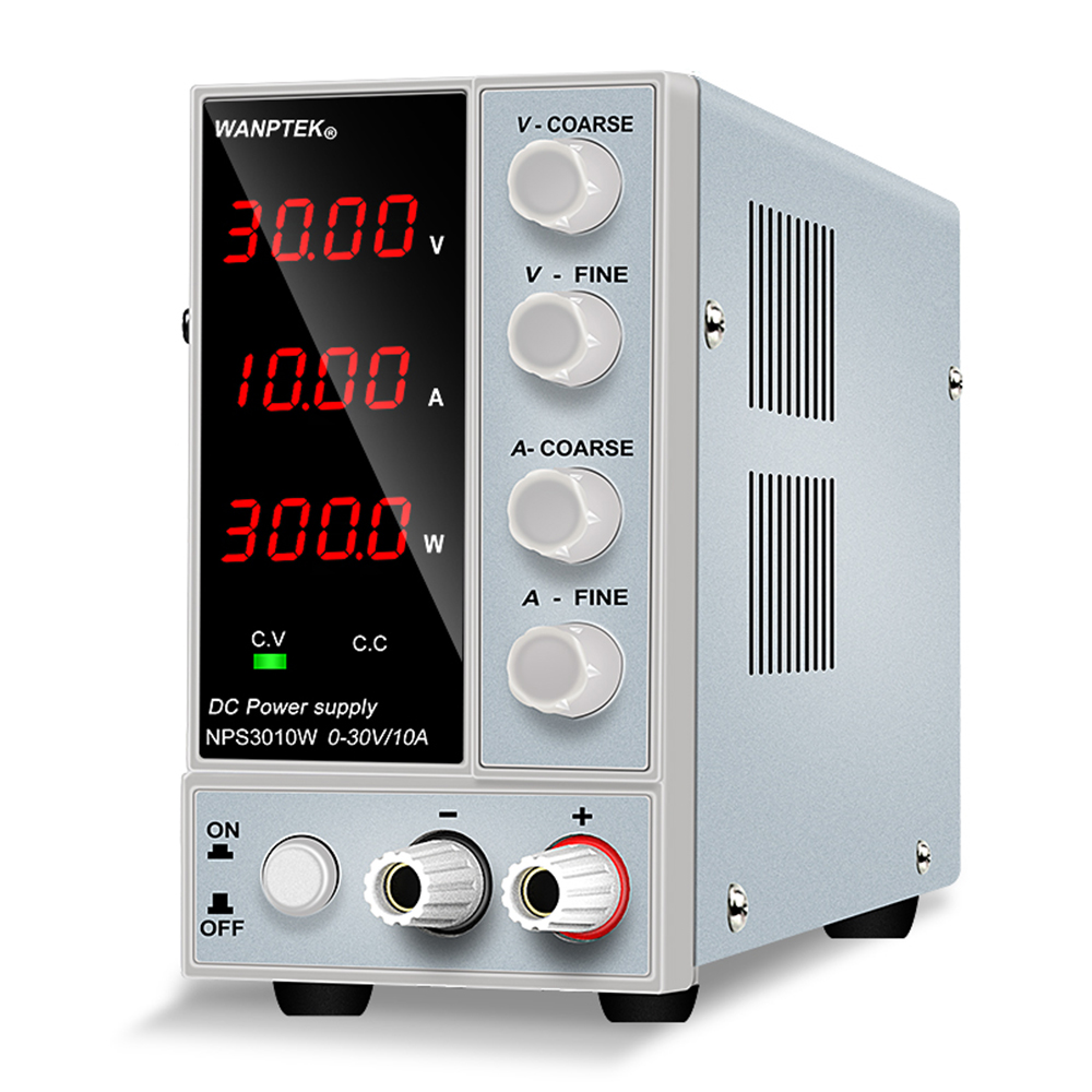 Wanptek Adjustable DC power supply 30V 10A LED Digital Lab Bench Power Source Stabilized Power Supply Voltage Regulator Switch