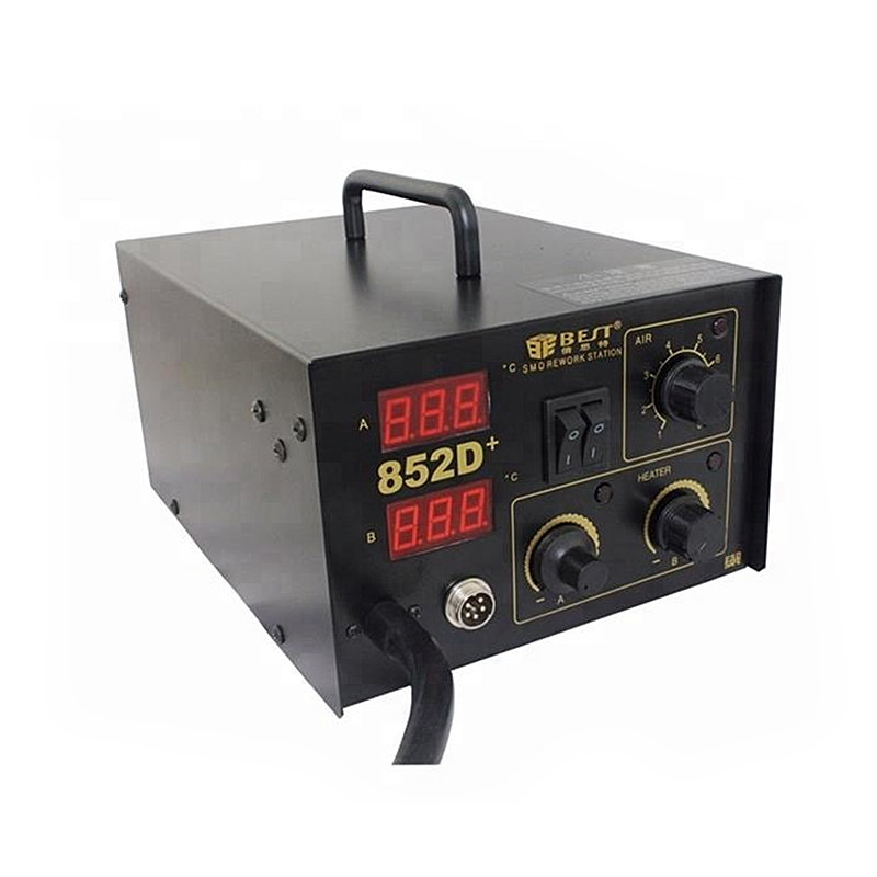 BEST-852D + 2 in 1 LED display hot air bag smd smt rework soldering station