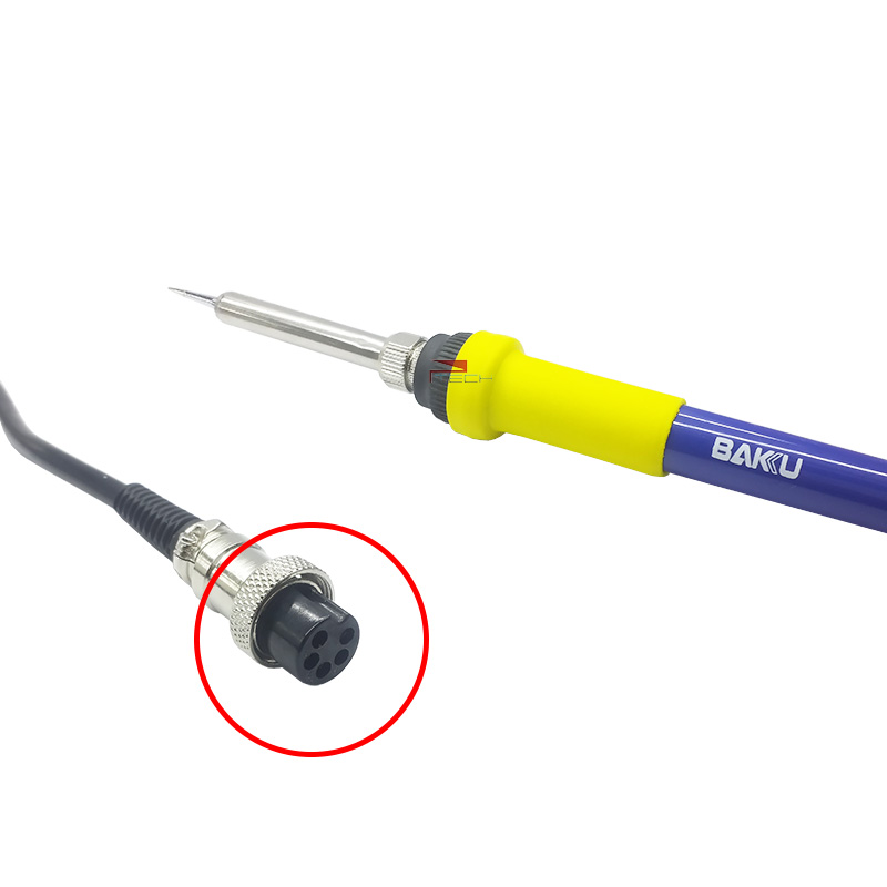 BAKU-452 Electric Soldering Iron Solder Handle Replacement w Pin Female Connector for ESD 878L2 601D 603D Welding Statio