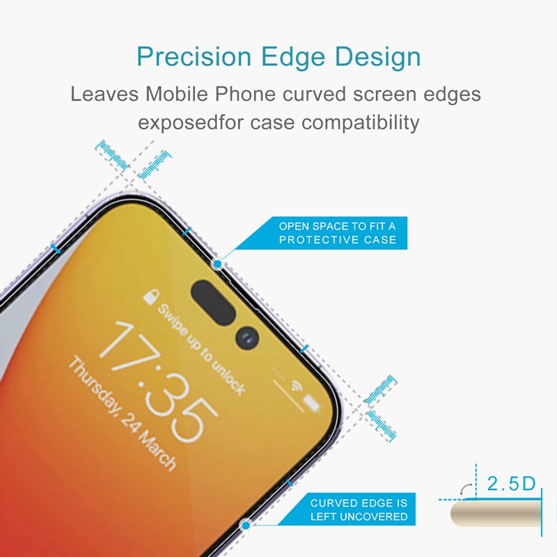 0.26mm 9H 2.5D Tempered Glass Film For iPhone 14
