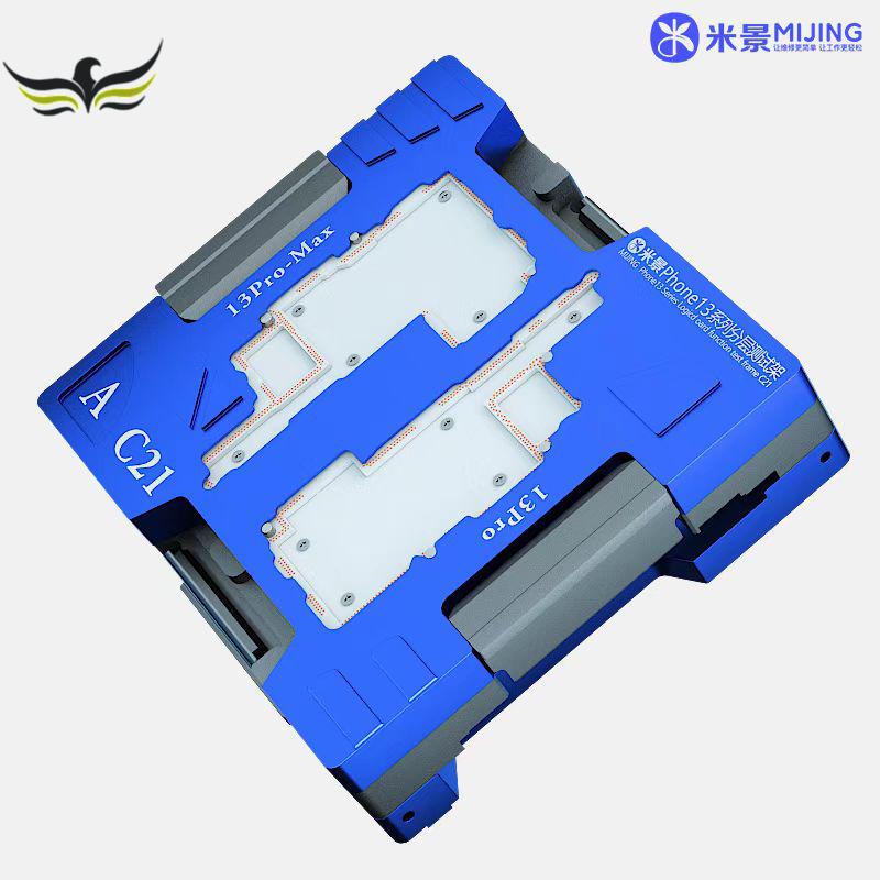 Mijing C21 For Iphone 13 13mini 13pro Max Mainboard Layered Testing Fixture Logic Board Upper/lower Middle Frame Tester Repair