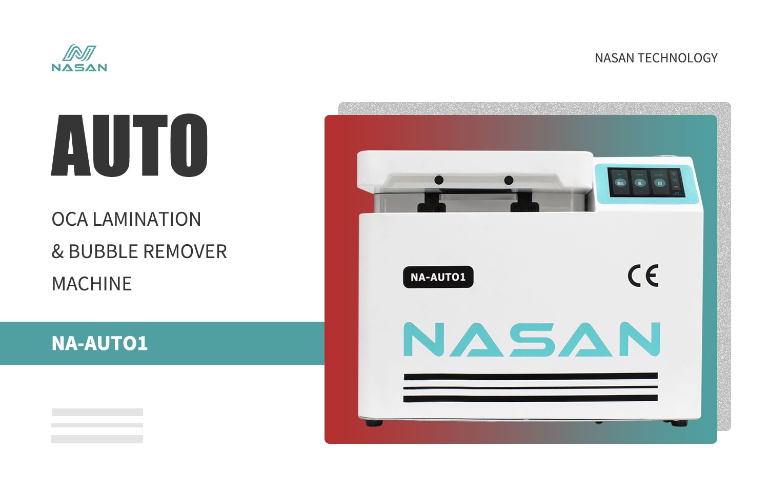 Nasan NA Auto1 Automatic Vacuum OCA Laminating Bubble Removing Machine Laminator and Debubble 2in1 for Phone Screen Repair Tools